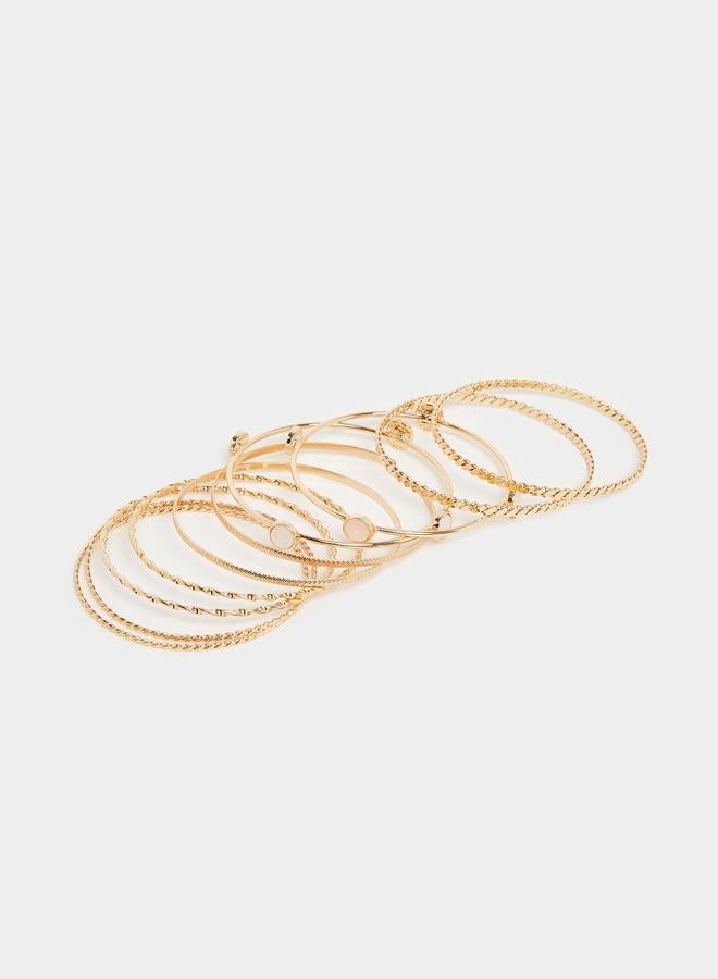 ستايلي طقم 8 أساور صلبة - Image 2